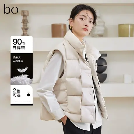 播顺色圆形纽扣羽绒马甲DDQ4RD5133图片