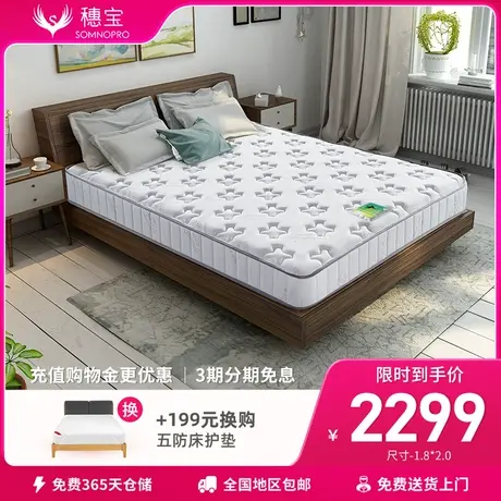 穗宝床垫乳胶薄款弹簧席梦思榻榻米经济型软硬适中定制轻睡·云野商品大图