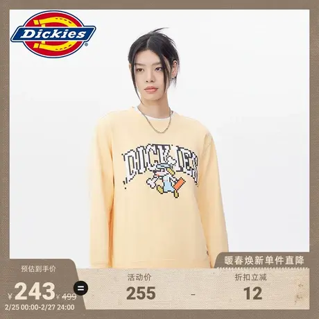 Dickies 春夏女式前胸图案印花毛圈美式卫衣宽松 运动休闲图片