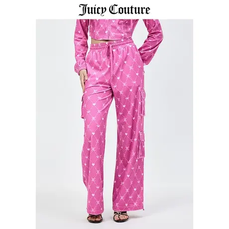 Juicy Couture橘滋休闲裤女春季美式抽绳束脚阔腿天鹅绒工装裤商品大图