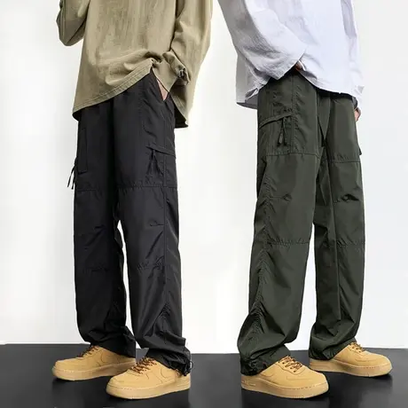 夏季工装裤男士休闲裤户外宽松运动裤男裤子直筒裤长裤子男款大码商品大图