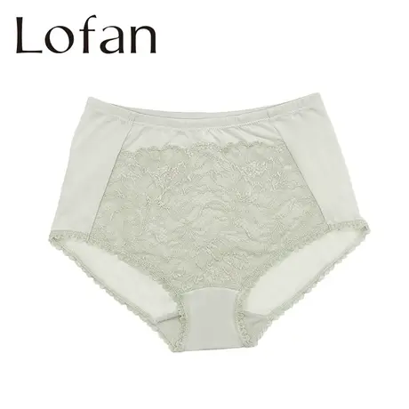 Lofan无痕高腰蕾丝护腹舒适三角裤透气内裤包臀女5149商品大图