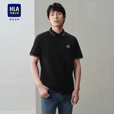 HLA/海澜之家龙腾九州IP凉感短袖POLO衫2024春夏新吸湿排汗防晒男商品大图