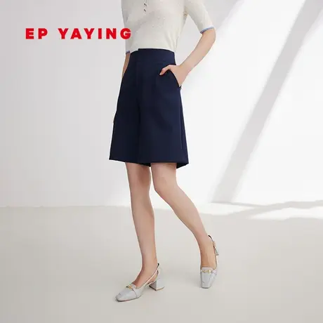 EP雅莹女装 西装短裤 休闲高腰显瘦爸爸裤五分裤 商场同款6703A图片
