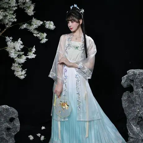 【如梦霓裳丨泠幽】宋制原创汉服女齐腰重工纹样襦裙修身中腰夏薄图片