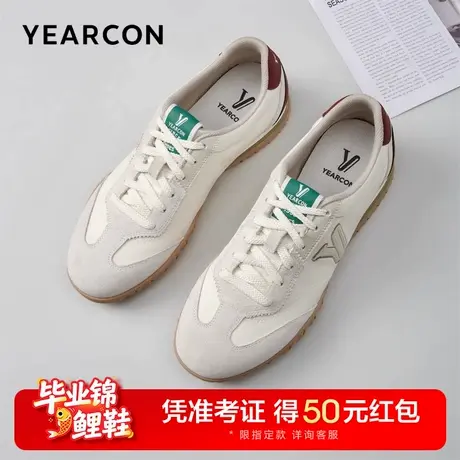 意尔康男鞋2025新款运动休闲鞋男士板鞋复古德训鞋低帮薄底赛车鞋图片