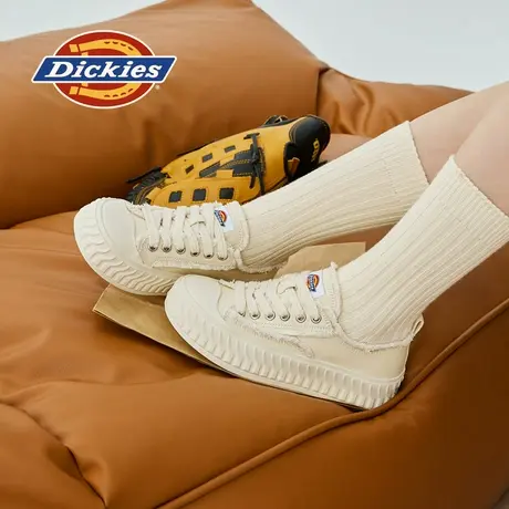 Dickies帆布鞋女2025新款夏季女鞋厚底增高小白鞋低帮透气休闲鞋商品大图