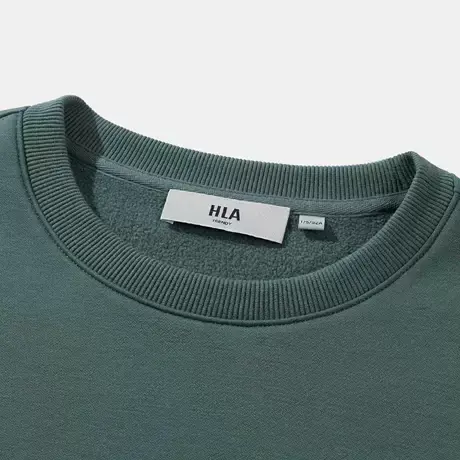 HLA/海澜之家智慧绒卫衣23秋冬新经典圆领加绒加厚绣花休闲卫衣男商品大图