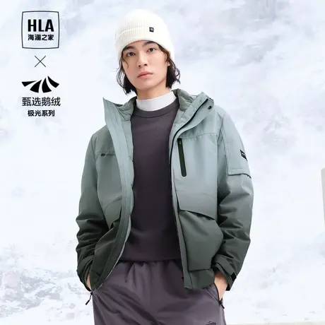 【十个勤天鹭卓同款】海澜之家三防超能鹅绒羽绒服23秋冬新外套男图片