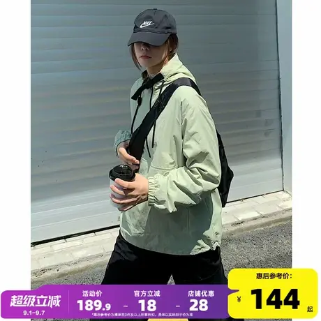 【防水】唐狮2024秋季新款卫衣女梭织连帽半开襟休闲长袖女卫衣图片