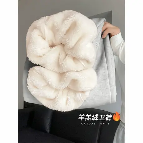 KV真维斯美式运动裤子秋冬季2025新款宽松直筒垂感加厚休闲卫裤女商品大图