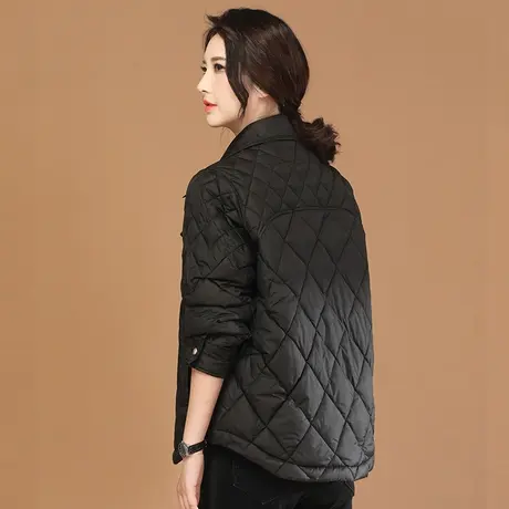 韩潮袭人轻薄加厚休闲黑色棉衣棉服女2023冬季新款宽松显瘦短外套商品大图