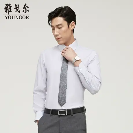 【条纹免烫】雅戈尔男士春季新品商务休闲全棉舒适长袖衬衫男商品大图