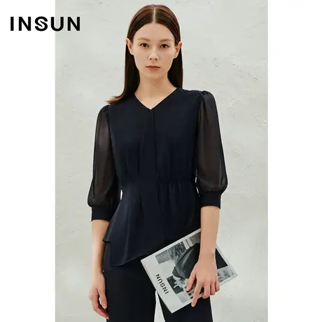INSUN恩裳奥莱2023春季柔软干爽通透感衬衫商品大图