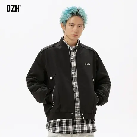 男士黑色飞行员夹克外套男春秋情侣棒球服男款2024年春季男装上衣商品大图