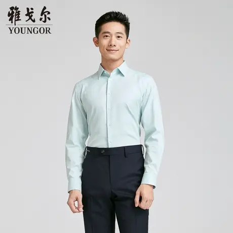【商场同款】雅戈尔男士长袖衬衫新款官方商务休闲上班穿衬衫男图片