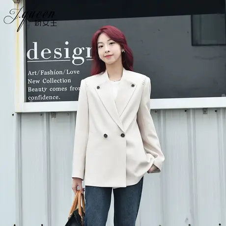西装外套女2024春季新款气质时尚高级设计感职场休闲百搭西服上衣图片