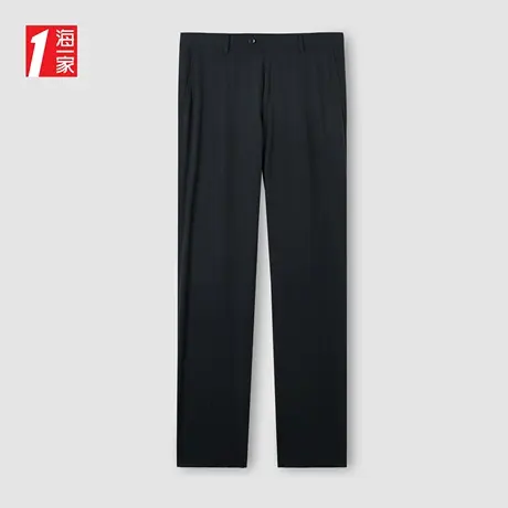 海一家简约时尚休闲长裤2023夏季新款基础舒适透气男士西裤商品大图