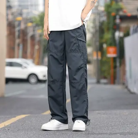 秋季工装休闲长裤高街潮牌痞帅宽松裤子男山系直筒防水登山工装裤商品大图