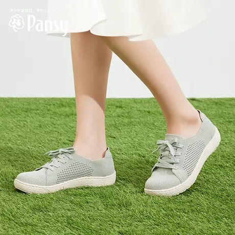 Pansy日本女鞋休闲网眼透气单鞋宽脚拇指外翻妈妈鞋秋款鞋子女商品大图