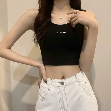 针织吊带背心女夏外穿内搭设计感小众内搭打底短款辣妹上衣潮图片