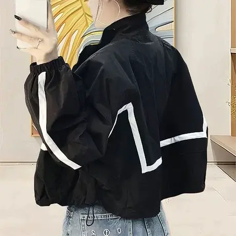 冲锋衣女短款2025春秋新款爆款小个子休闲百搭高级感夹克外套上衣商品大图