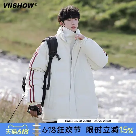 VIISHOW卫裤男士裤子春秋季宽松束脚垂感美式抽绳运动休闲长裤子商品大图
