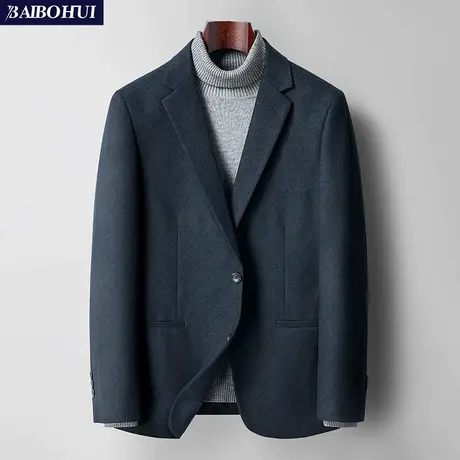 西装外套男士商务休闲春秋季高档商务休闲中年爸爸装西服上衣便西图片