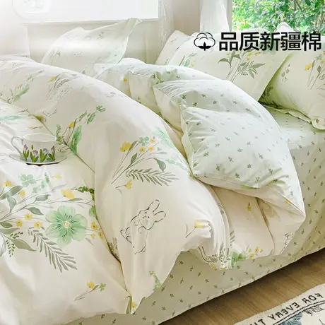 恒源祥新疆棉纯棉冬季小清新一米五小孩单独被套学生儿童卡通被罩商品大图