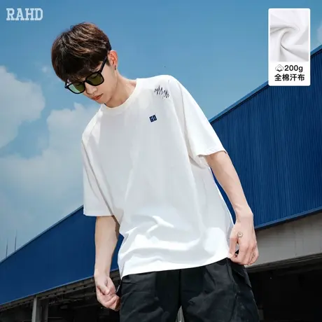 Radiohead短袖t恤男白色宽松圆领体恤美式休闲简约百搭打底潮上衣商品大图
