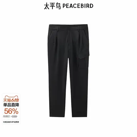 太平鸟男装休闲裤24秋新款工装锥形四面弹 B2GLE3148商品大图