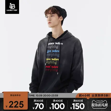 Lilbetter男士卫衣2023春秋新款oversize潮牌上衣外套连帽衣服LB商品大图