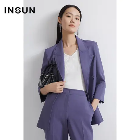 恩裳商场同款夏季时尚舒适宽松轻盈易打理骨感西装外套女商品大图