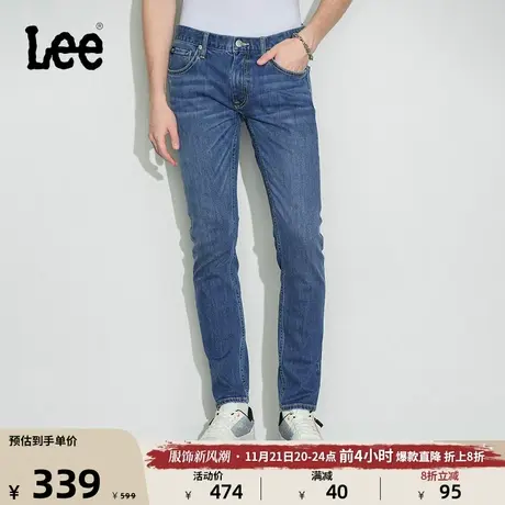 Lee709修身低腰中蓝色洗水男牛仔长裤潮流休闲LMB1007093QJ-465商品大图