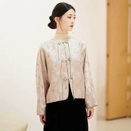 素飞新中式棉衣薄款加棉女装改良唐装外套秋冬宋锦国风上衣SU4999图片