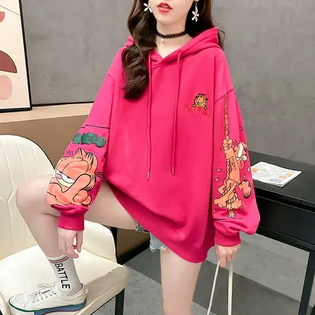 春秋装2022年新款炸街卫衣女连帽宽松韩版潮ins春秋薄款上衣外套图片