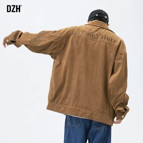 男士灯芯绒外套男秋冬款工装夹克潮牌上衣男款衣服男装2024年新款商品大图