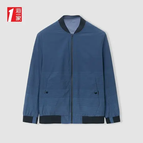 海一家商务休闲外套2024春季新款棒球领双面穿男士夹克商品大图