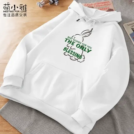 连帽卫衣女春秋季薄款2023新款爆款休闲百搭高级感超好看连帽上衣商品大图