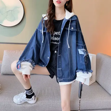 外套女秋冬季2023年新款秋款秋装女士宽松牛仔短外套女装百搭爆款图片