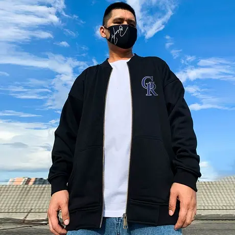 2023新款拉链卫衣男春秋季开衫胖子oversize大码宽松加绒无帽外套图片