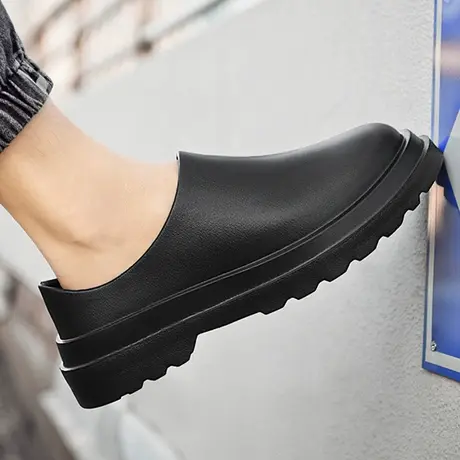 雨鞋男士时尚钓鱼鞋厨房套鞋厨师水鞋男款胶鞋短筒雨靴防滑防水鞋商品大图