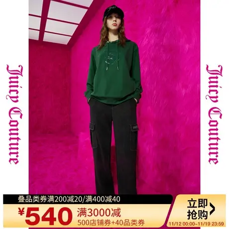 Juicy Couture橘滋秋女2023年新款森林乐园logo印花连帽女式卫衣商品大图
