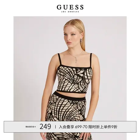 GUESS女士短款舒适吊带背心-W2BR23Z2YK2商品大图