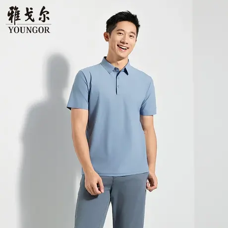 【商场同款】雅戈尔男士短袖POLO夏季新款官方商务休闲短袖T恤男商品大图