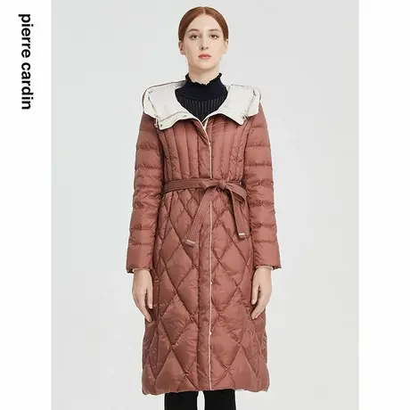 【皮尔卡丹女装】冬季简约通勤小众连帽羽绒服【专柜正品】商品大图