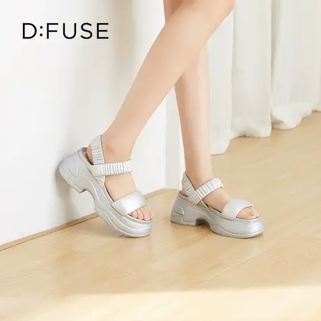 【昕怡粉丝专享】Dfuse新款休闲松糕厚底轻量罗马凉鞋运动凉鞋图片