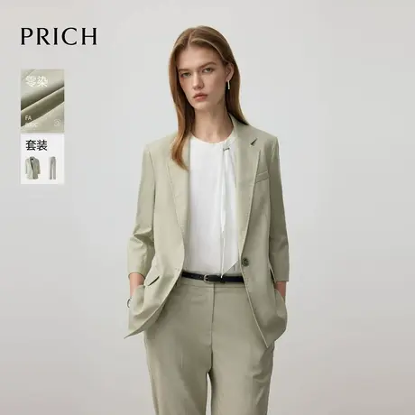 【超能小太阳】PRICH简约淡人气质七分袖西装2025新款通勤外套女图片