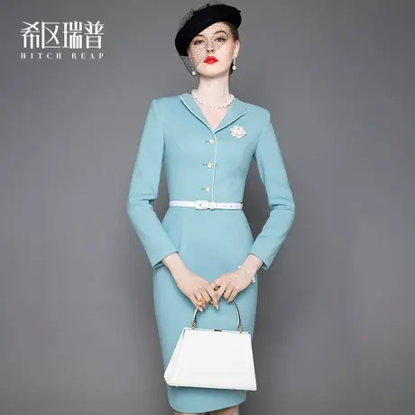 希区瑞普高端职场轻熟风连衣裙2024春季款气质职业女装长裙图片