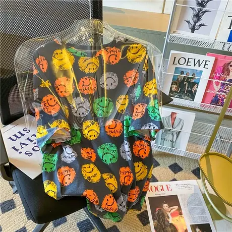 2023年春夏季新款ins潮设计感小众情侣女装正肩辣妹上衣服短袖t恤商品大图